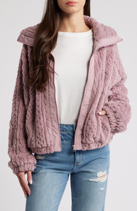 Cable Stitch Fleece Jacket