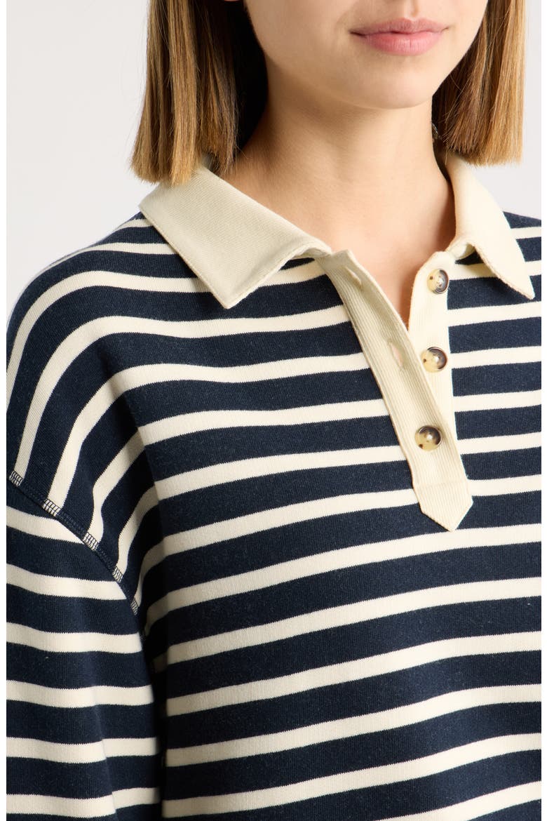 Striped Vintage Terry Polo, Alternate, color, NIV MULTI