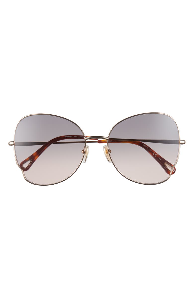 Chloé 59mm Butterfly Sunglasses, Main, color, 