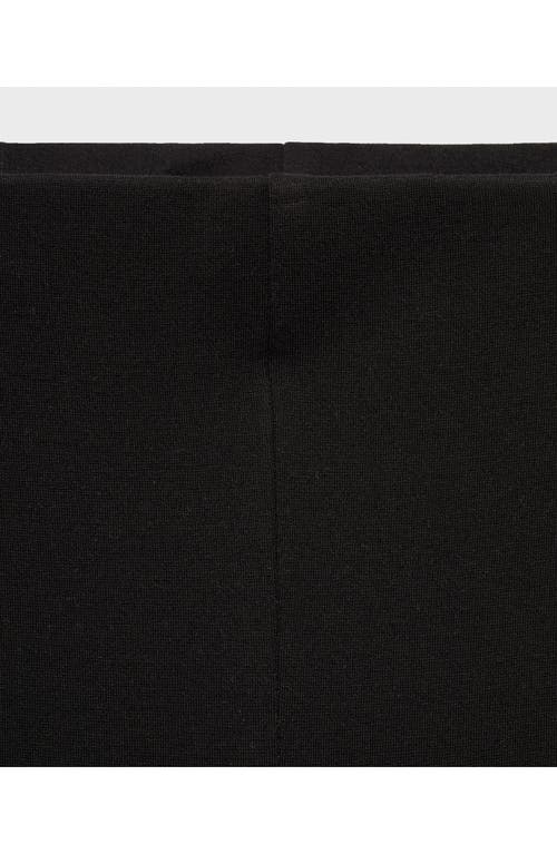Mango Seamed Detail Flare Leggings In Black