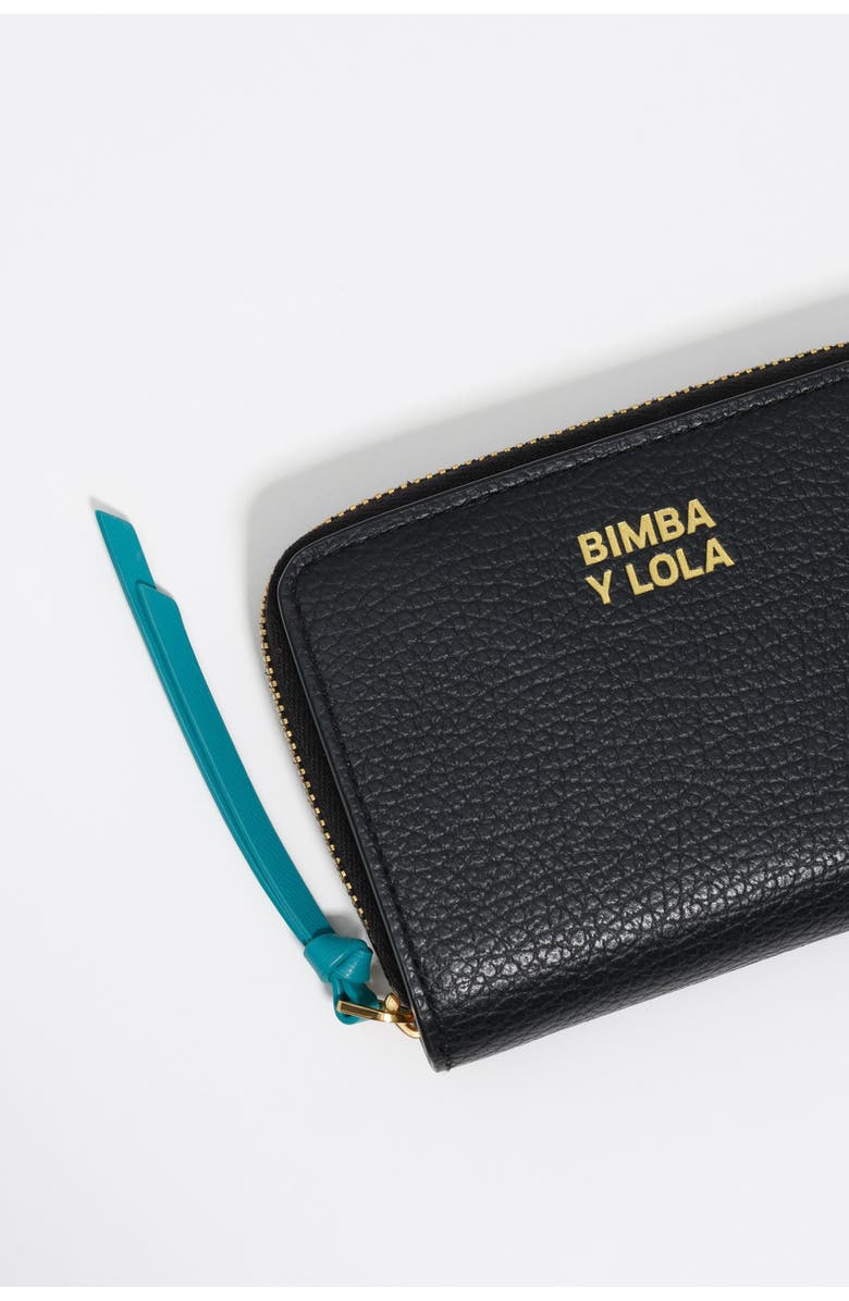 Bimba y Lola Recycled Leather Purse, Alternate, color, Black
