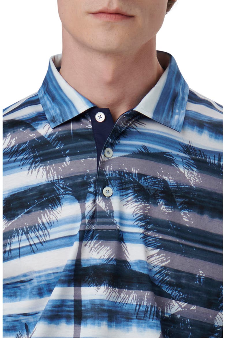 Hendrix Digital Print Pima Cotton Polo, Alternate, color, AZURE
