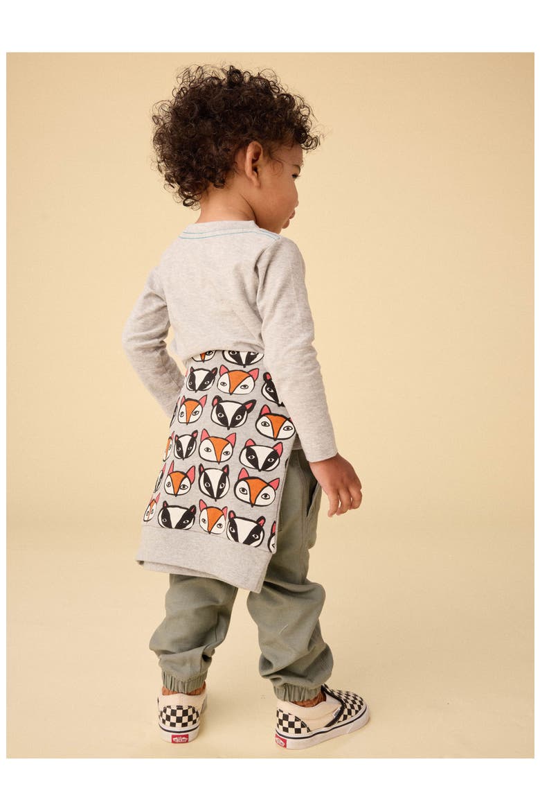 Badger & Fox Baby Popover, Alternate, color, Med Heather Grey
