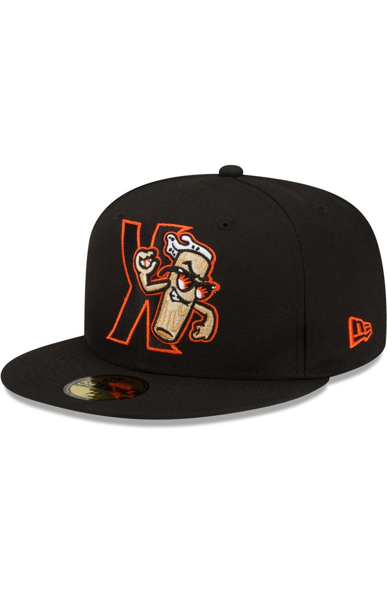 New Era Men's New Era Black San Jose Giants Theme Night 59FIFTY Fitted Hat, Alternate, color, 
