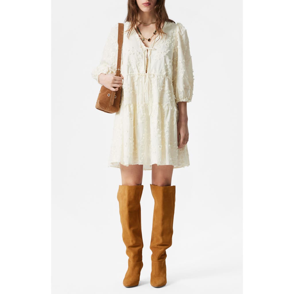 & Other Stories Romie Embroidered Puff Sleeve Cotton Mini Sundress