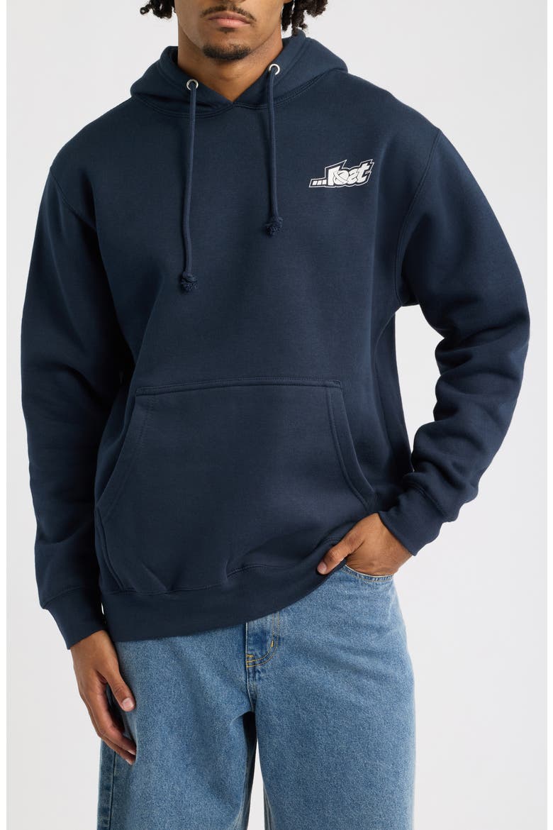 Liam Heavy Pullover Hoodie, Main, color, NAVY