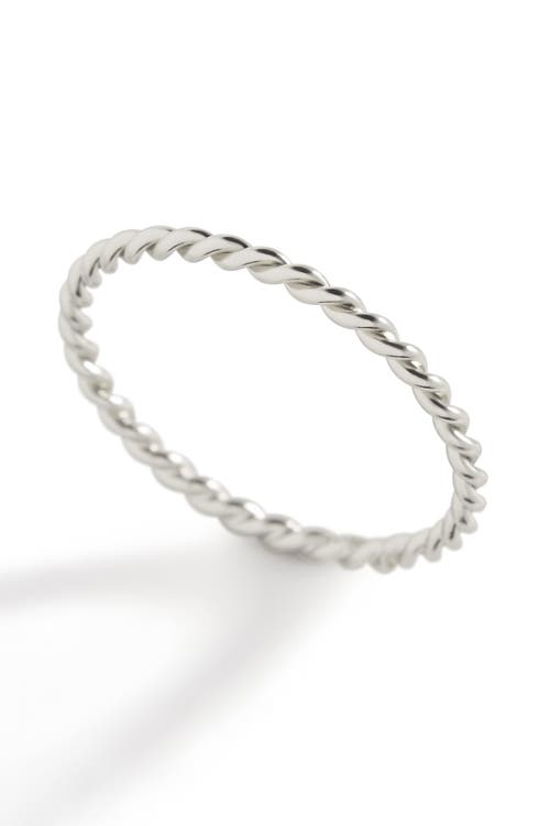 Mint & Lily Dainty Braided Stacking Ring In Silver