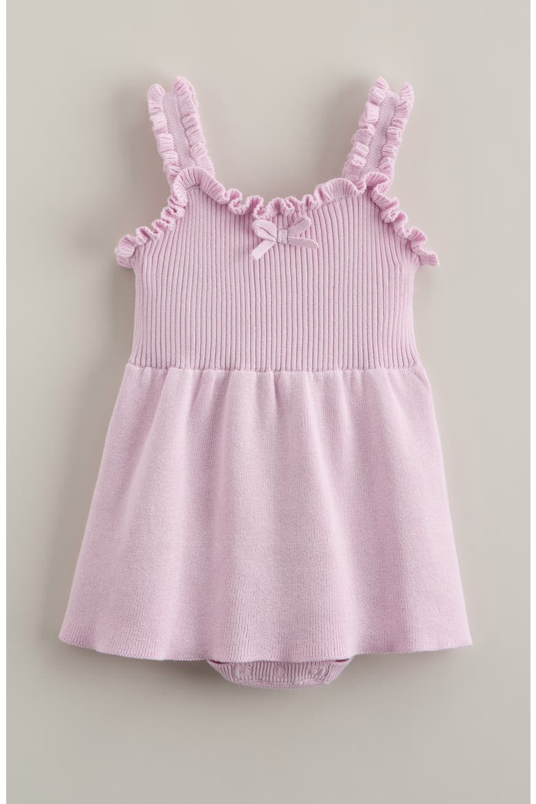 Ruffle Accent Skirted Sweater Bodysuit, Main, color, PINK WINDSOME