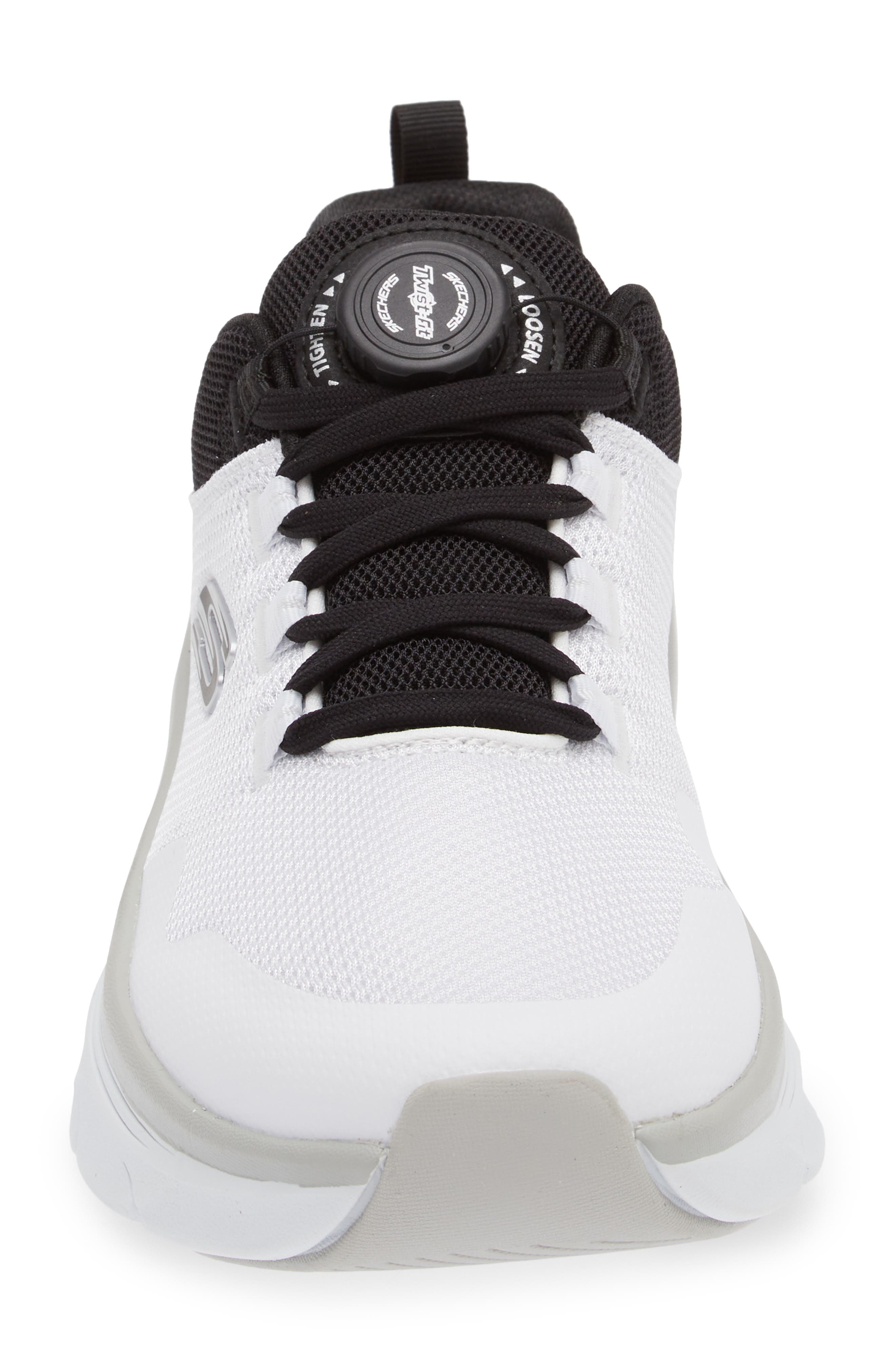 SKECHERS D'Lux Walker SR Sneaker, Alternate, color, White/ Black