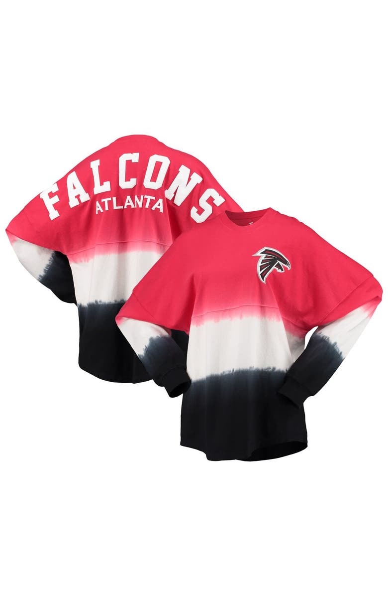 FANATICS Women's Fanatics Branded Red/Black Atlanta Falcons Ombre Long Sleeve T-Shirt, Main, color, Red
