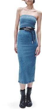 rag & bone Jasmine Strapless Denim Midi Dress