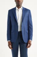 Peter Millar Flynn Classic Fit Blue Check Wool Sport Coat