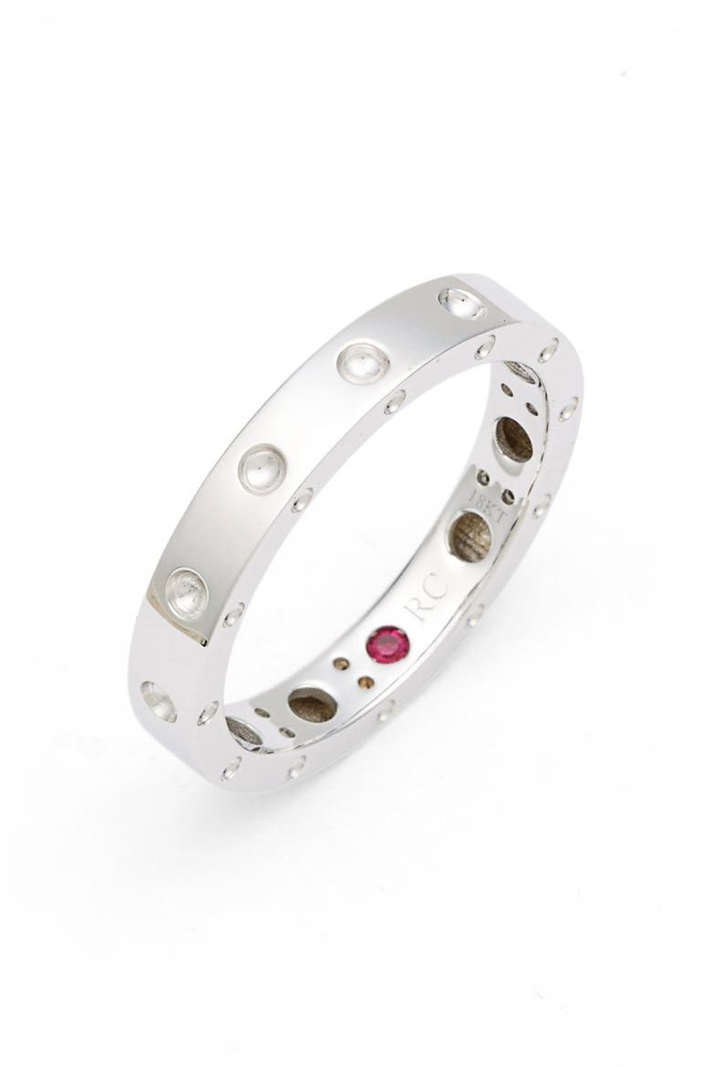 'Symphony - Pois Moi' Ruby Band Ring, Main, color, WHITE GOLD