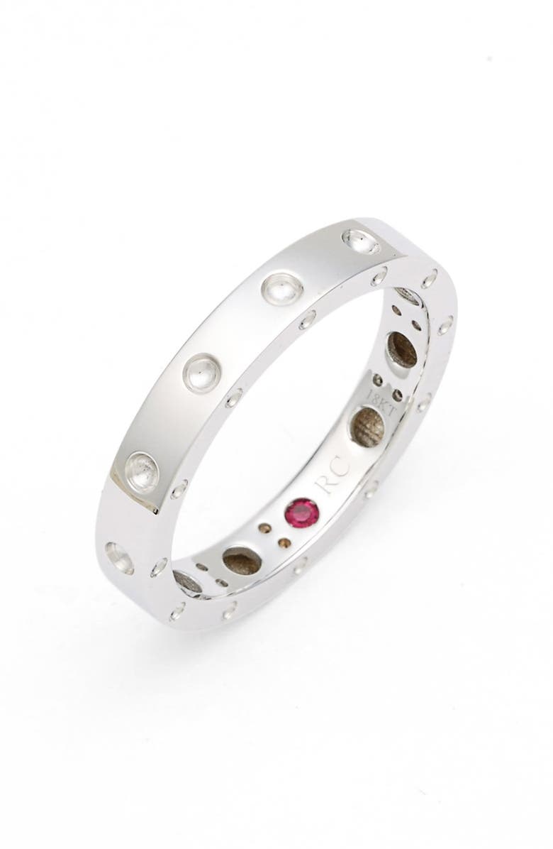 Roberto Coin 'Symphony - Pois Moi' Ruby Band Ring, Main, color, White Gold