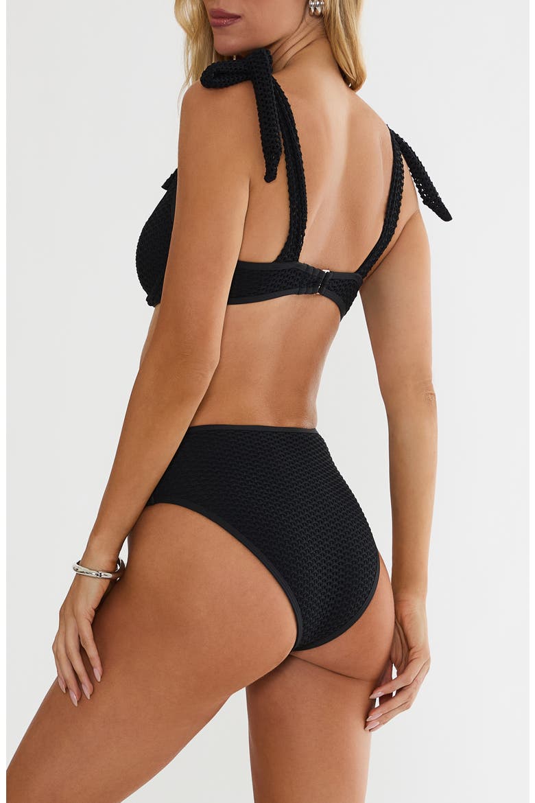 Blair Underwire Crochet Bikini Top, Alternate, color, BLACK CROCHET