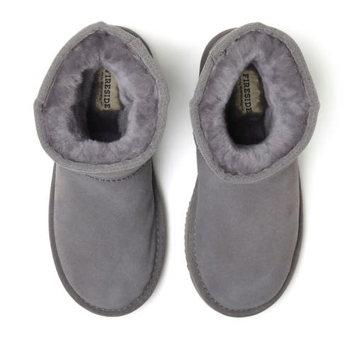 Dearfoams Fireside By Rosebery Genuine Shearling Boot In Gray