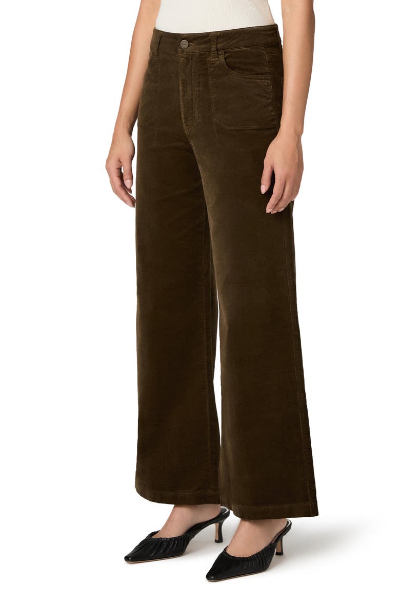 Anessa Stitch Utility High Waist Wide Leg Ankle Jeans, Alternate, color, FERN
