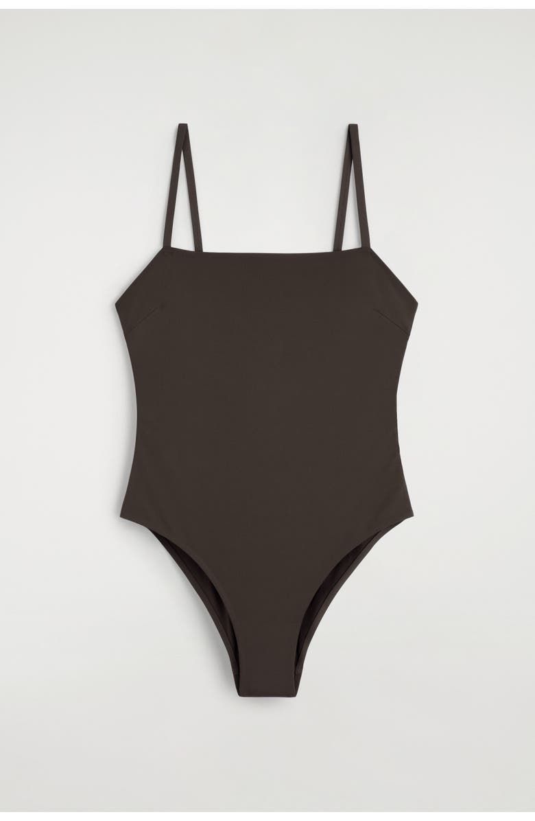COS Bonded Swimsuit, Alternate, color, Dark Brown