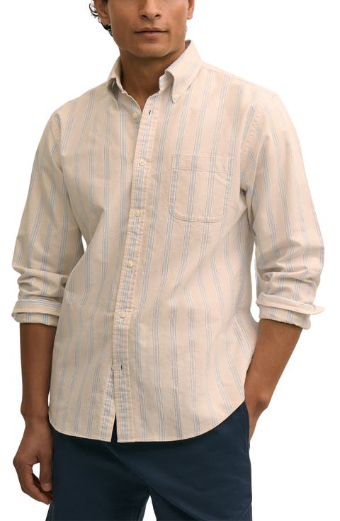 Friday Regular Fit Stripe Cotton Oxford Button-Down Shirt