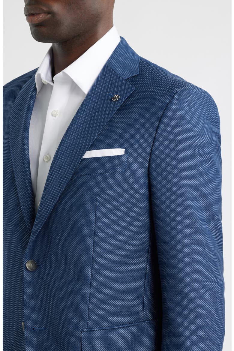 Hutson Slim Fit Blue Textured Wool Sport Coat, Alternate, color, DARK BLUE