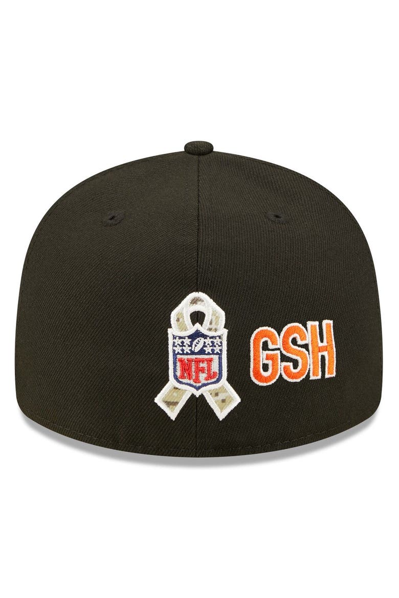 Men's New Era Black Chicago Bears 2022 Salute To Service Low Profile 59FIFTY Fitted Hat, Alternate, color, Black