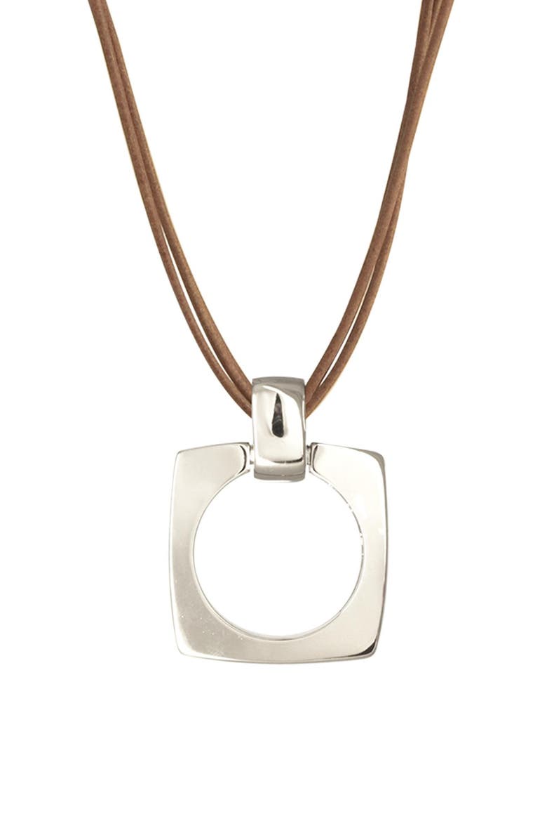 CXC Aldaba Long Necklace, Main, color, Silver