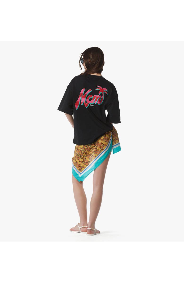 MCM x SNIPES Rhinestone Logo T-Shirt, Alternate, color, Black