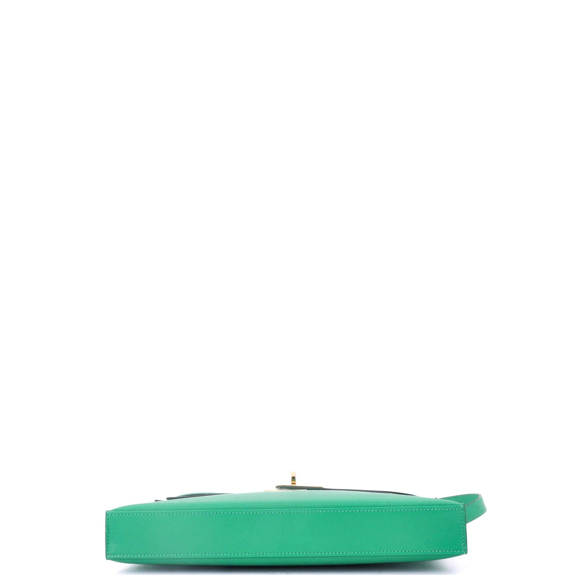 Pre-Owned Hermes Kelly Elan Shoulder Bag Chevre Chamkila, Alternate, color, Menthe