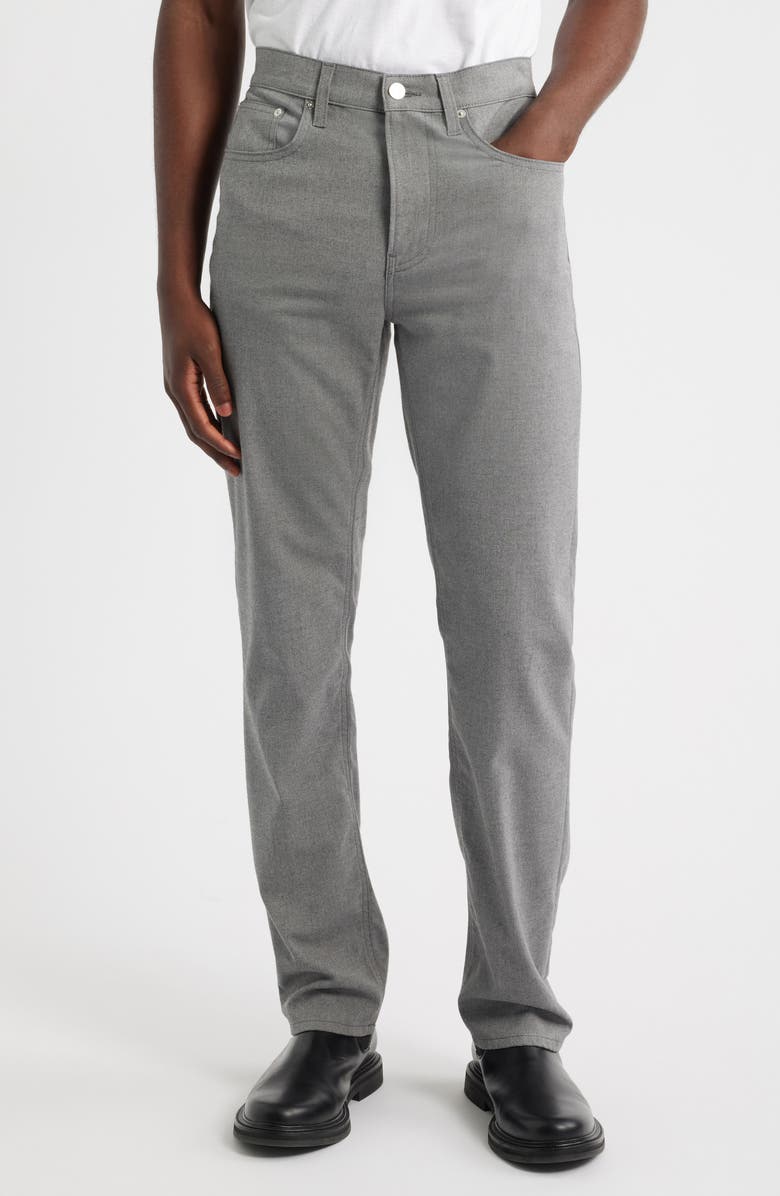 FRAME Modern Straight Leg Five-Pocket Twill Pants, Main, color, Charcoal