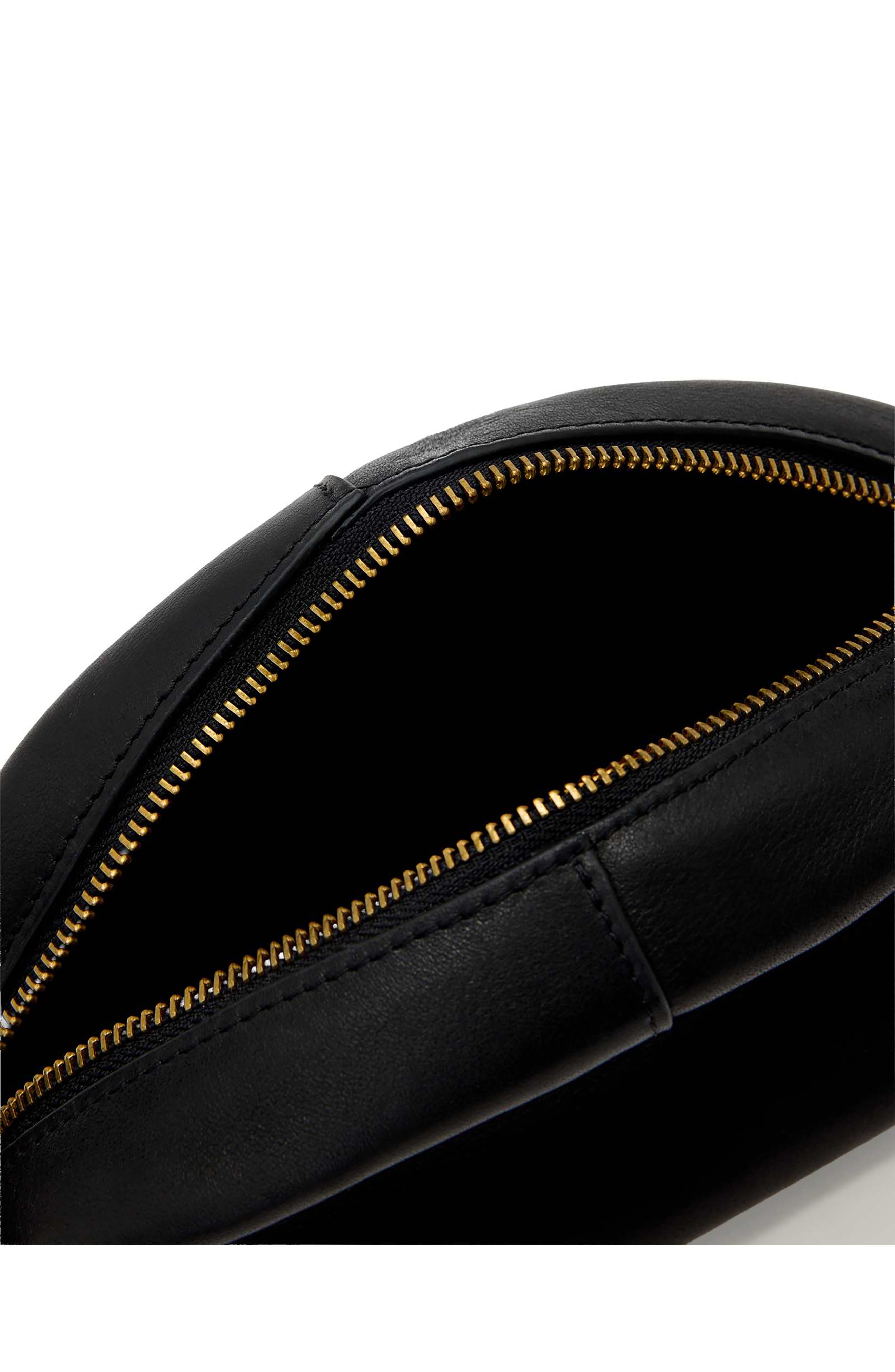 AllSaints Rosalie Arc Crossbody Bag, Alternate, color, Black