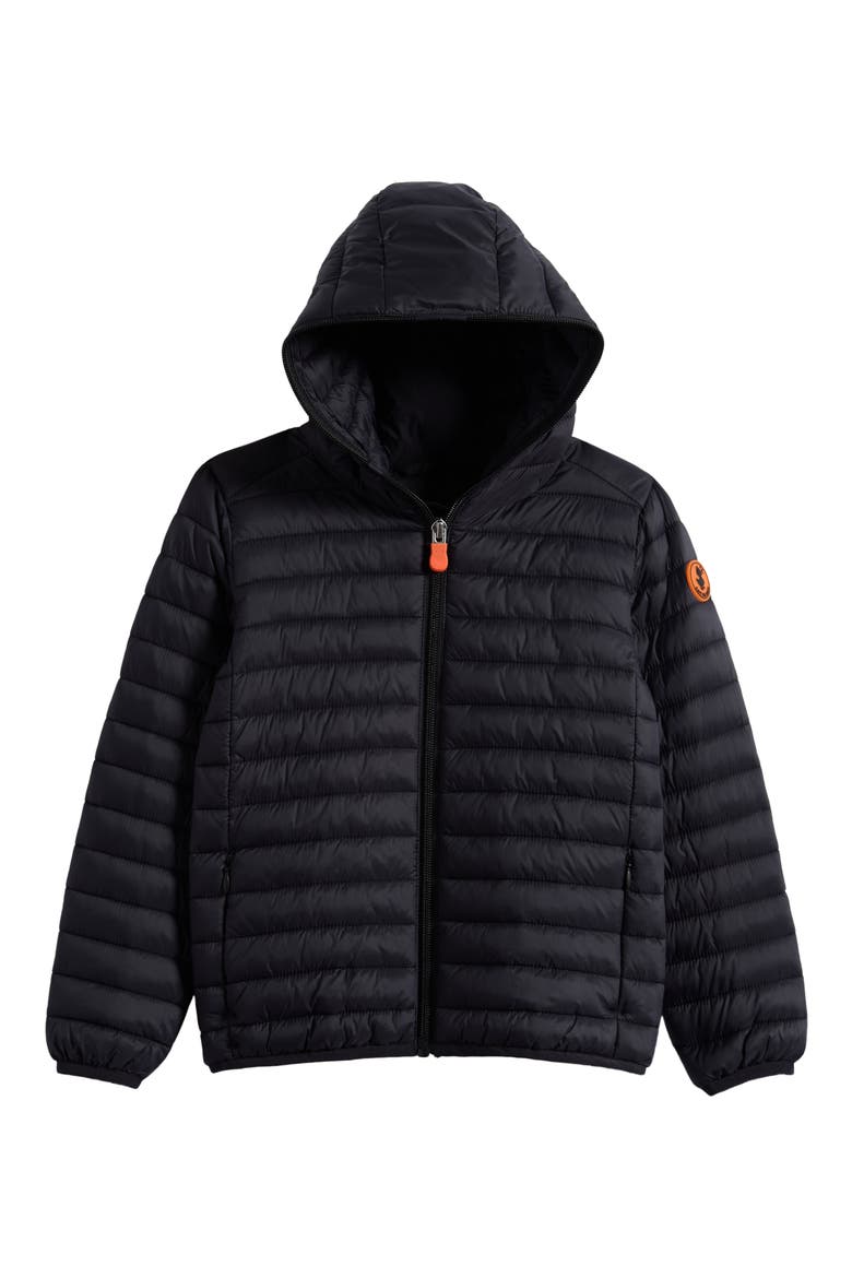 Kids' Ana Quilted Hooded Puffer Jacket, Main, color, BLACK