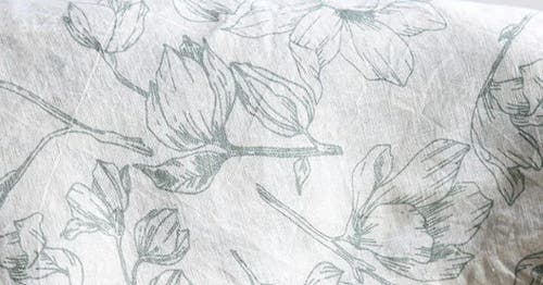 Cg Hunter Grey And Green Lilies Linen Tablecloth