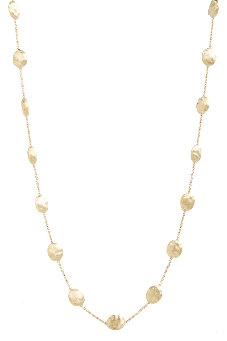 'Siviglia' Long Disc Station Necklace, Alternate, color, YELLOW GOLD