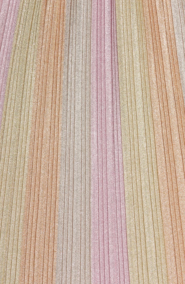 Vince Camuto Rainbow Shimmer Pleated Cocktail Dress, Alternate, color,