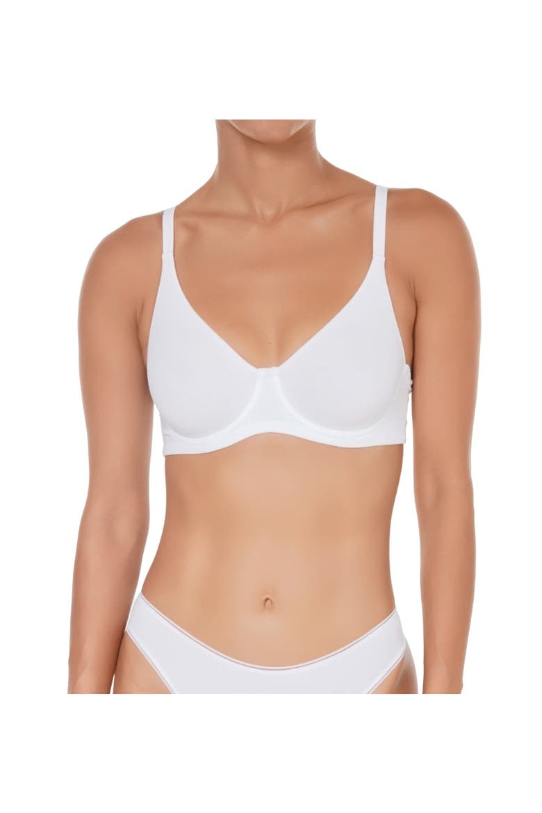 Coton Bio Underwire Bra, Alternate, color, White