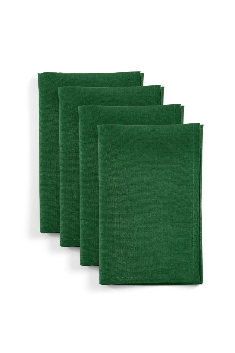 Linen Dinner Napkins Set of 4, 20 x 20" - Fete, Main, color, Pine Green