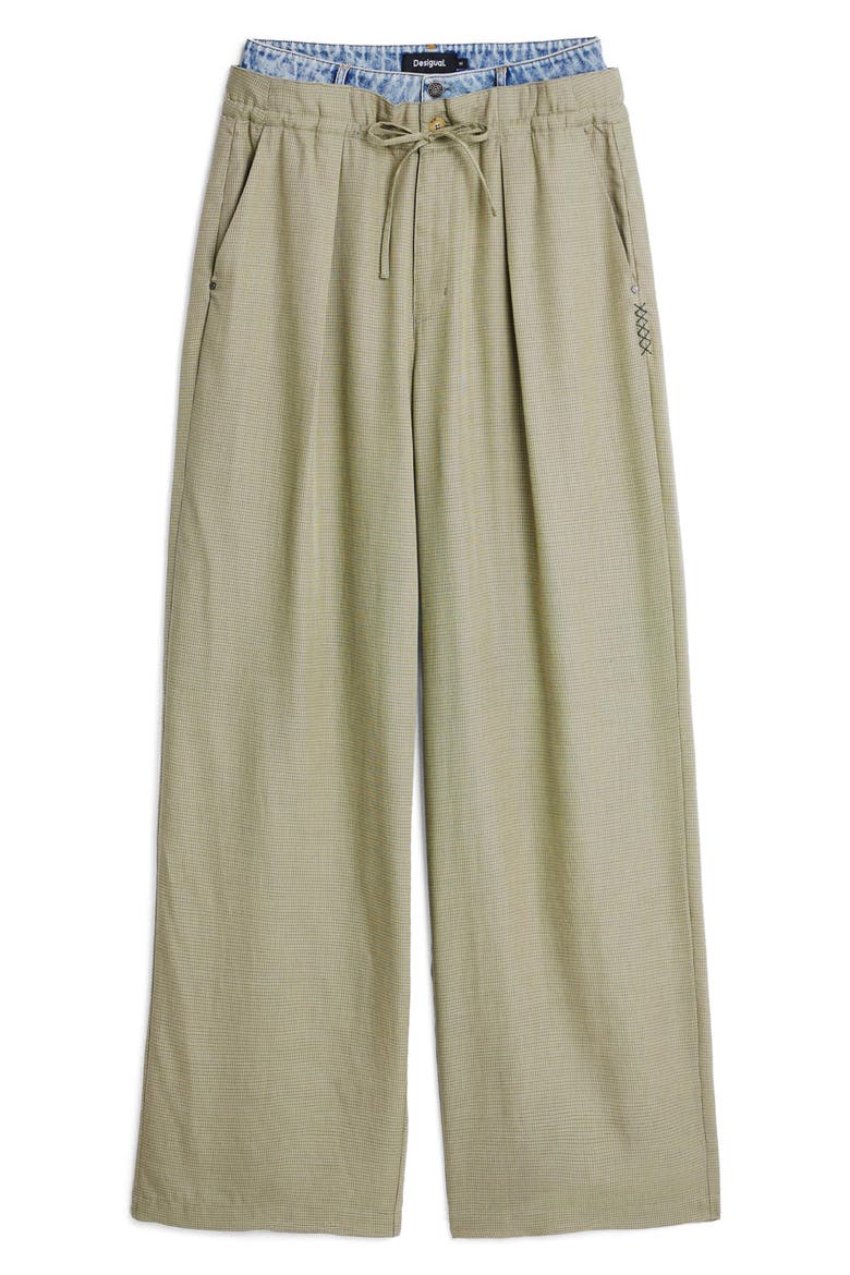 Paperbag Waist Pants, Alternate, color, LIGHT GREEN