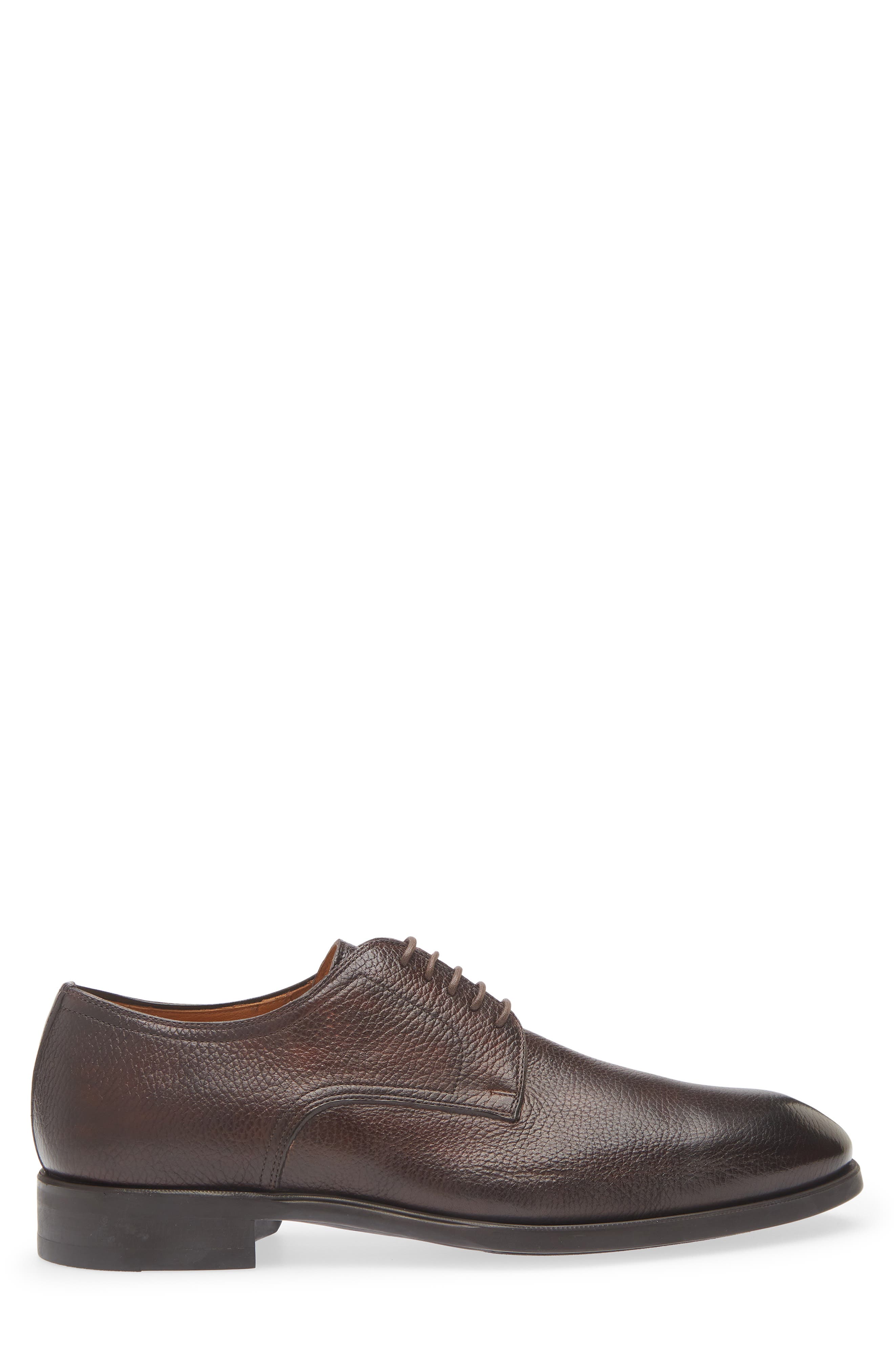 Magnanni Melo Derby, Alternate, color, Brown Rugo