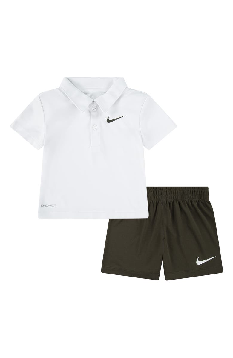 Nike Dri-FIT Polo & Shorts Set, Main, color, Cargo Khaki