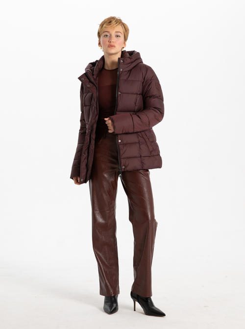 Point Zero Warmth Puffer In Merlot