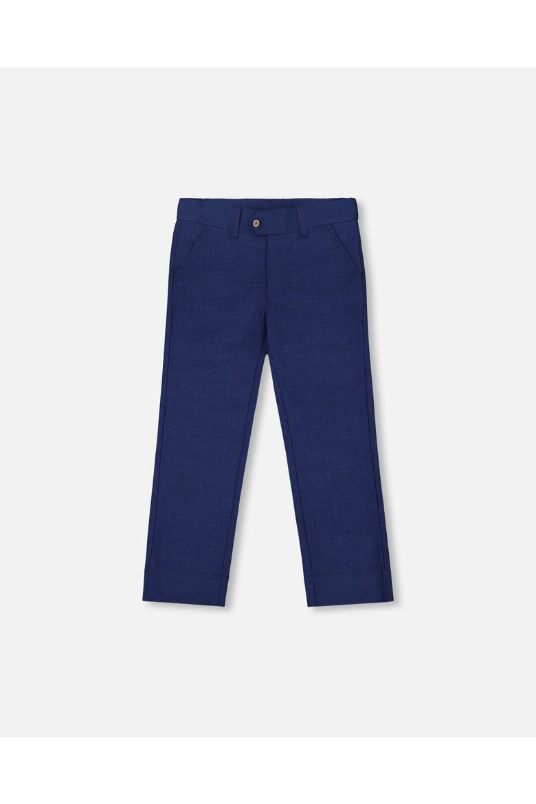 Button and Zipper Classic Pants, Main, color, Blue