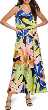 NIC+ZOE Bianca Mega Blooms Sleeveless Maxi Dress