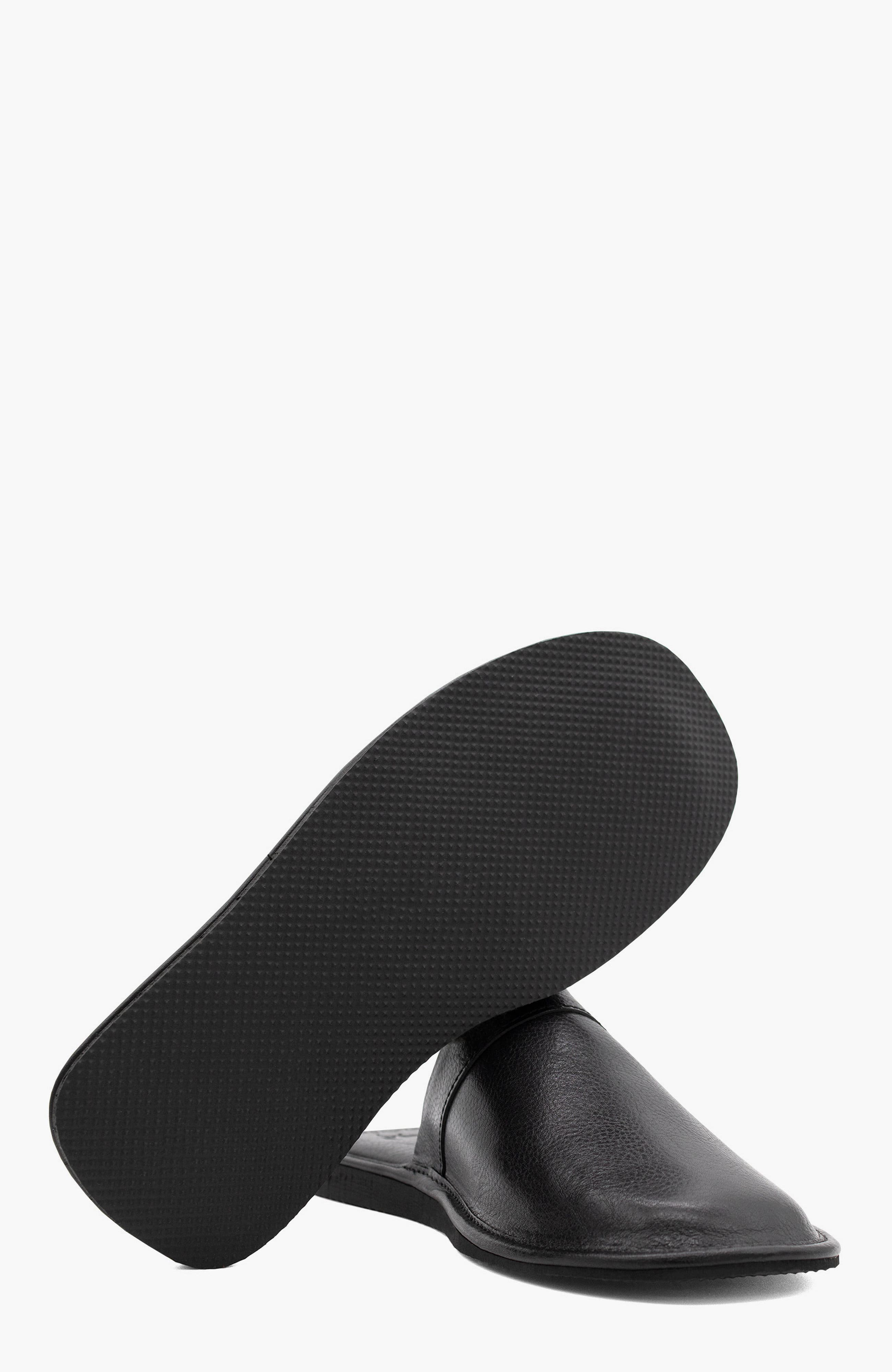 Gentleman Leather House Slippers 103, Alternate, color, Black