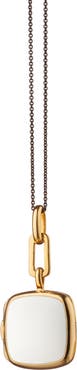 Monica Rich Kosann Enamel & 18K Gold Vermeil Locket Necklace