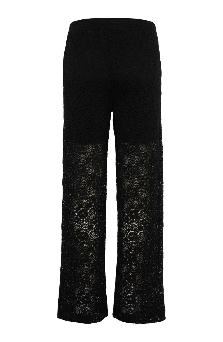 Soaked in Luxury SLHenni Elastic Waist Wide Leg Trousers, Alternate, color, Black