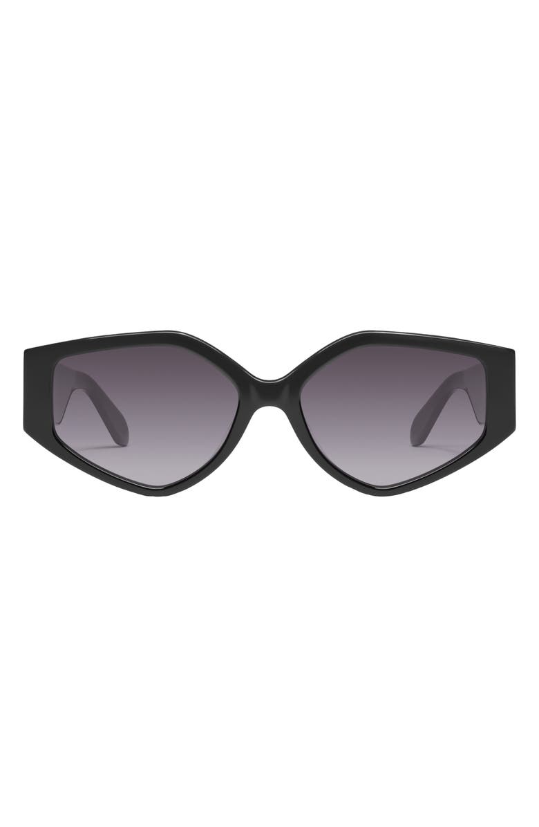 QUAY Hot Gossip 57mm Cat Eye Gradient Sunglasses, Main, color,