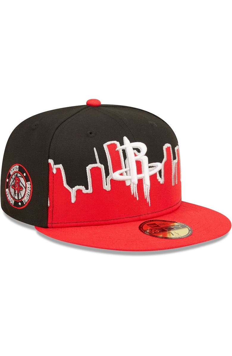 New Era Men's New Era Red/Black Houston Rockets 2022 Tip-Off 59FIFTY Fitted Hat, Main, color, 