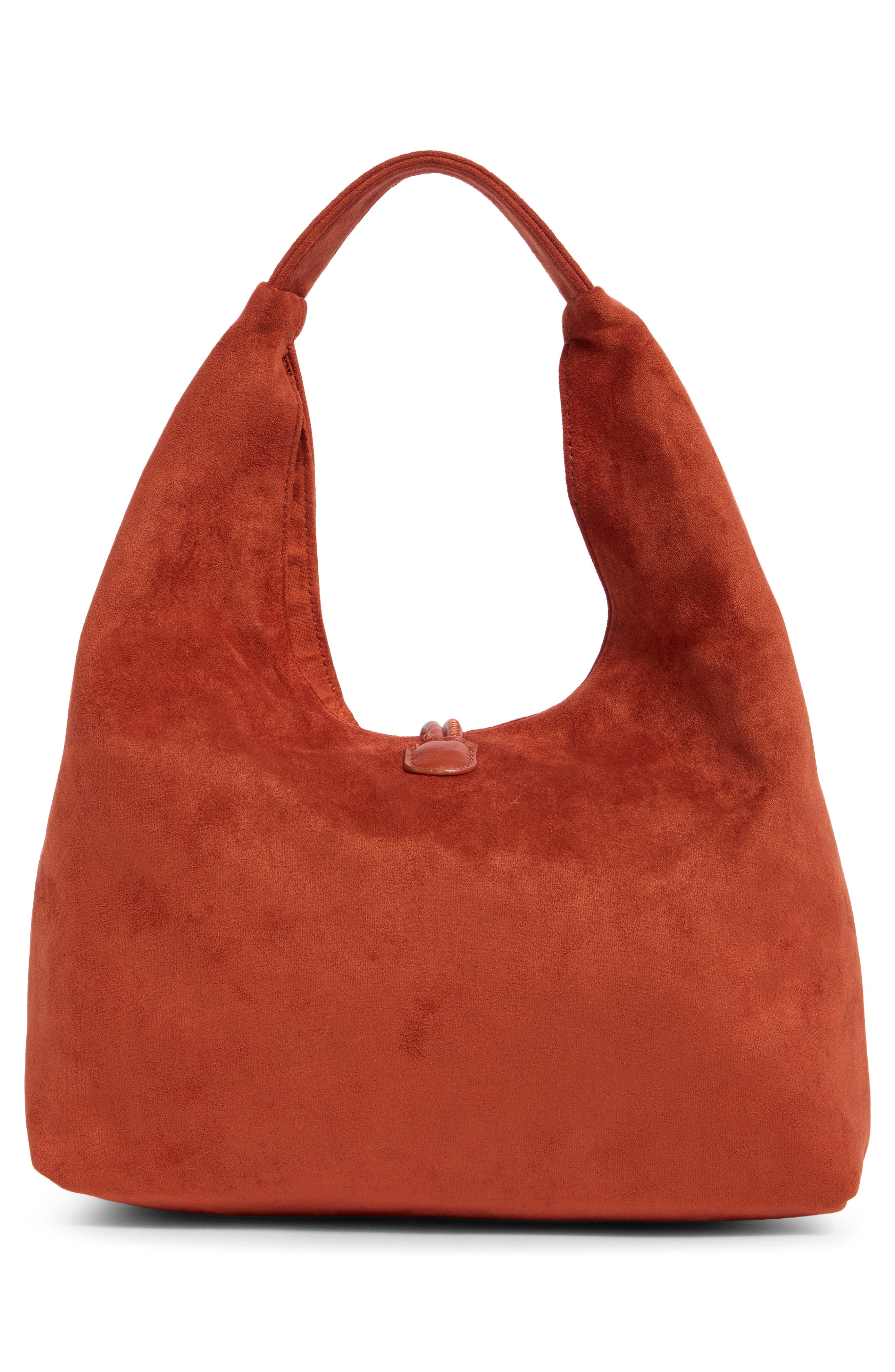 Browan Faux Suede Hobo Bag, Alternate, color, DARK EARTH FAUX SUEDE
