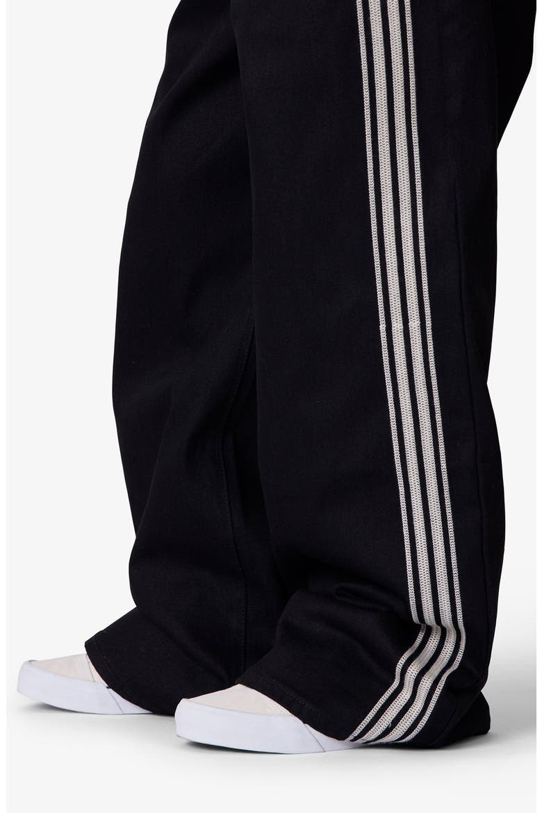 Rave Side Stripe Relaxed Leg Jeans, Alternate, color, BLACK