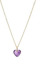 BY ADINA EDEN Pave Natural Stone Heart Pendant Necklace